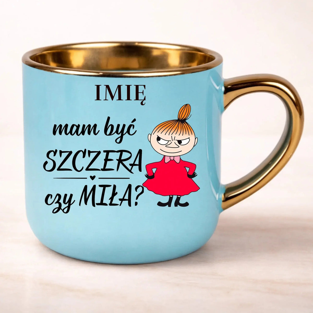 kubek personalizowany z nadrukiem 400ml niebieski