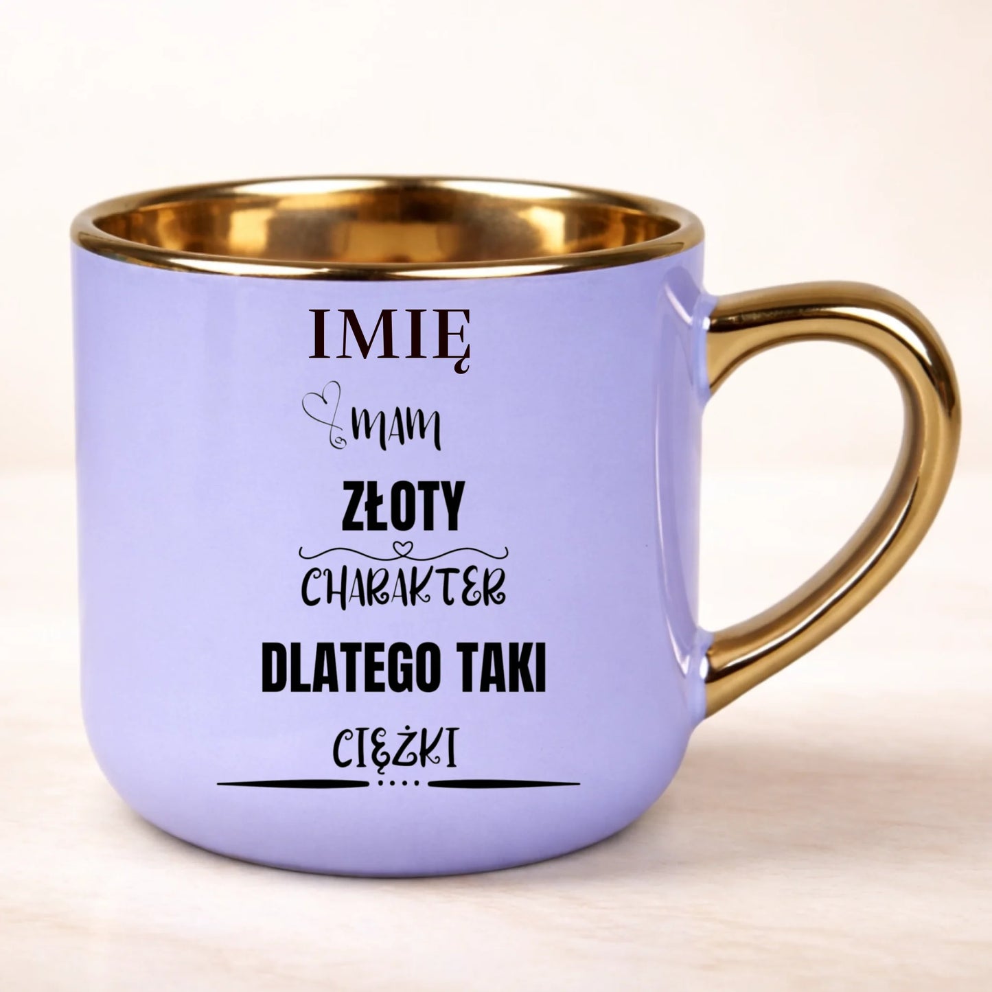 kubek personalizowany z nadrukiem 400ml fioletowy