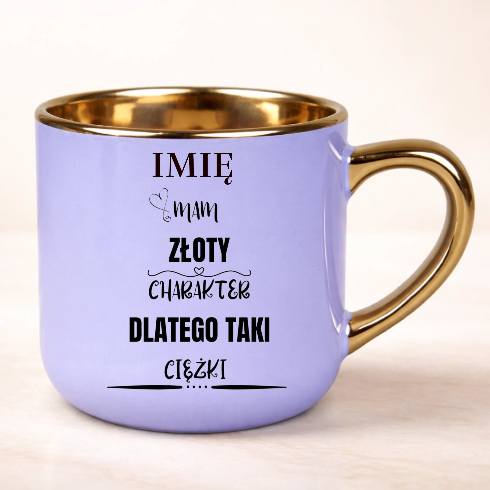 kubek personalizowany z nadrukiem 400ml fioletowy