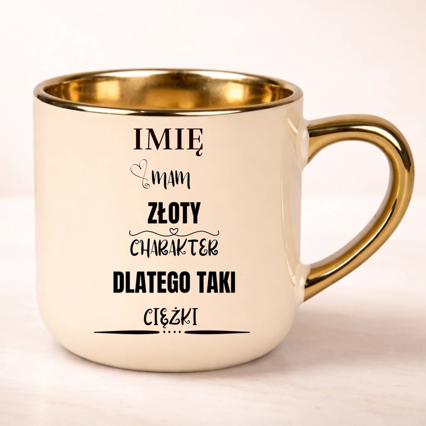 kubek personalizowany z nadrukiem 400ml kremowy