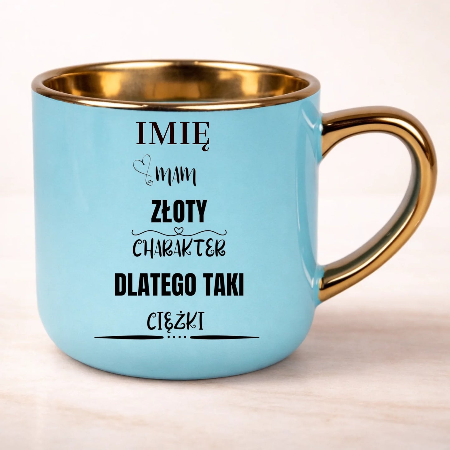 kubek personalizowany z nadrukiem 400ml niebieski