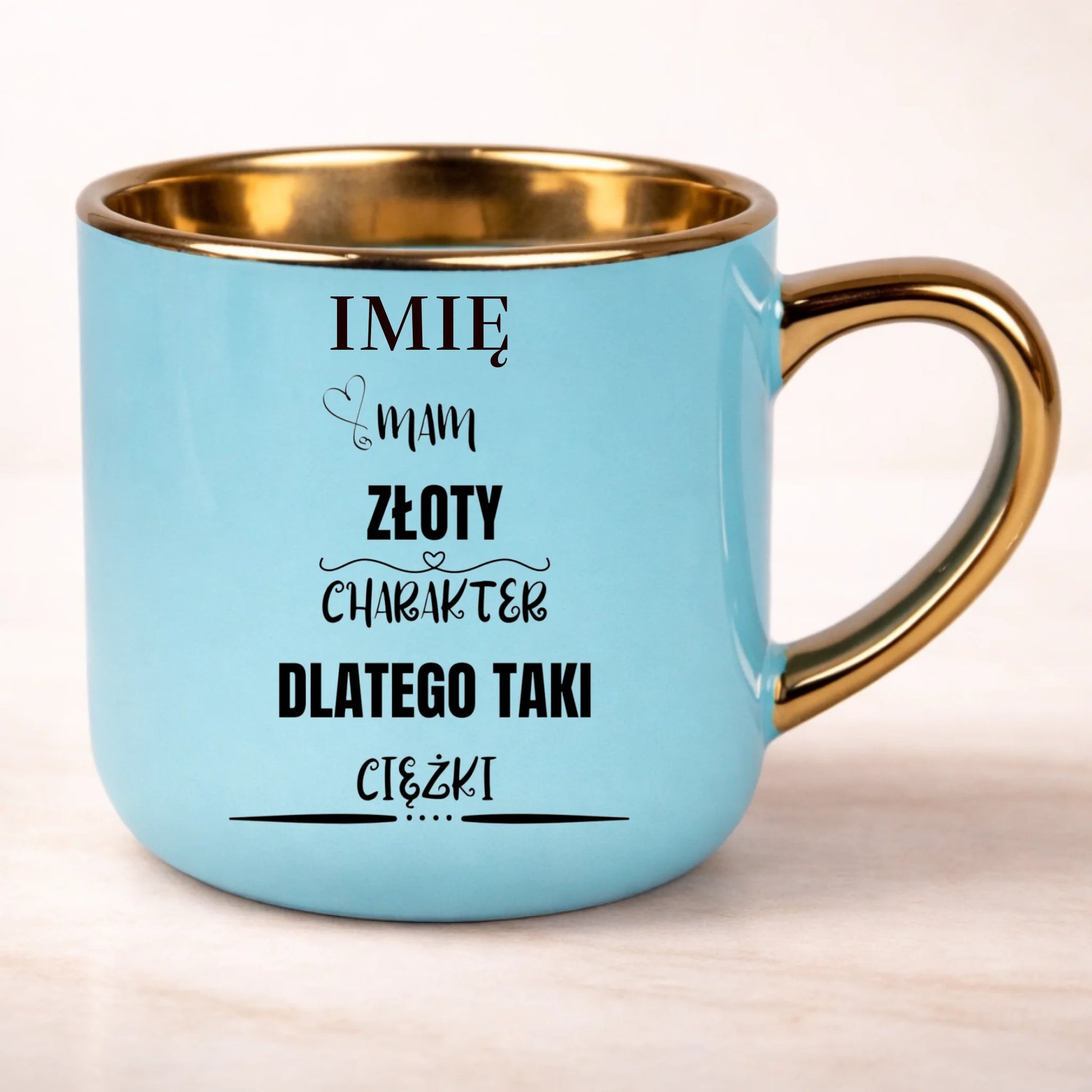 kubek personalizowany z nadrukiem 400ml niebieski