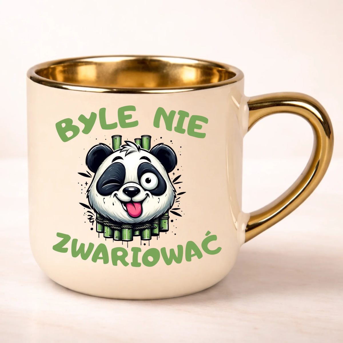 kubek personalizowany z nadrukiem 400ml kremowy