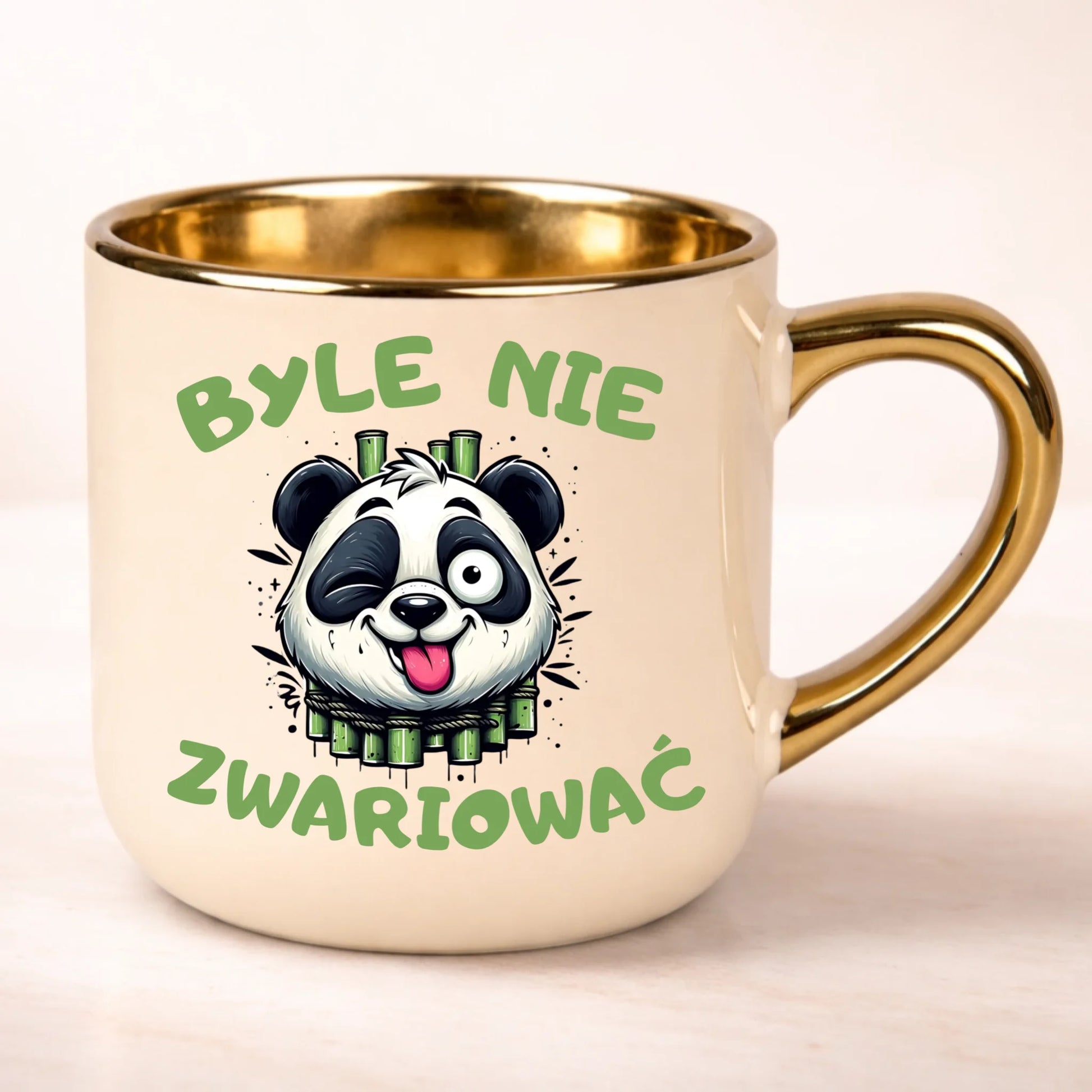 kubek personalizowany z nadrukiem 400ml kremowy