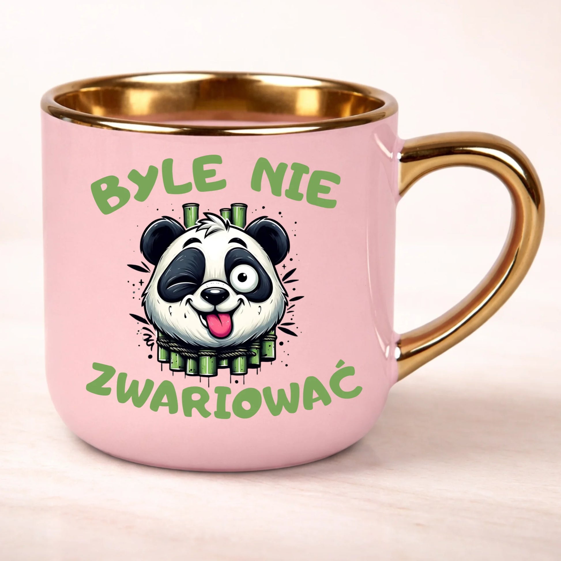 kubek personalizowany z nadrukiem 400ml rozowy