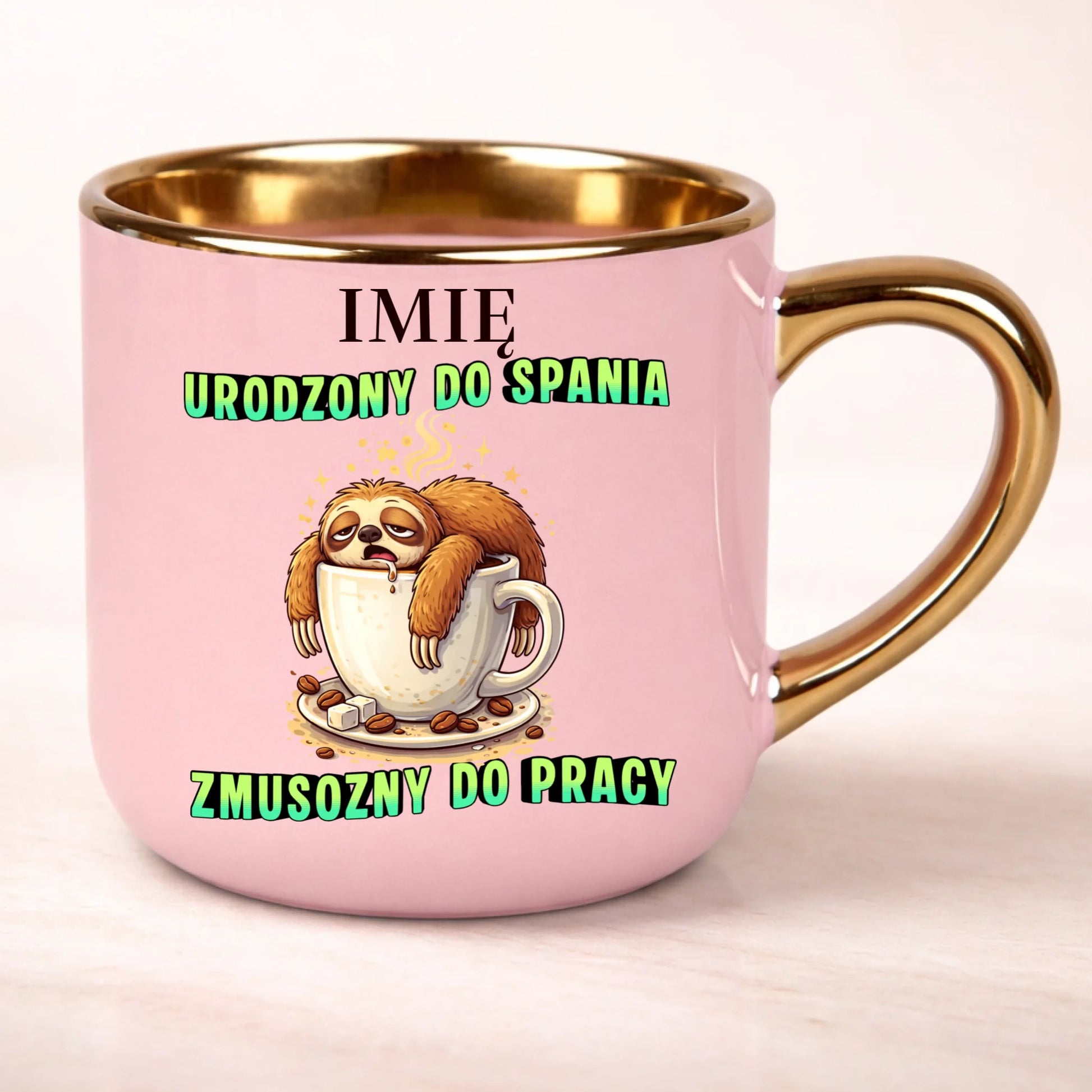 kubek personalizowany z nadrukiem 400ml rozowy