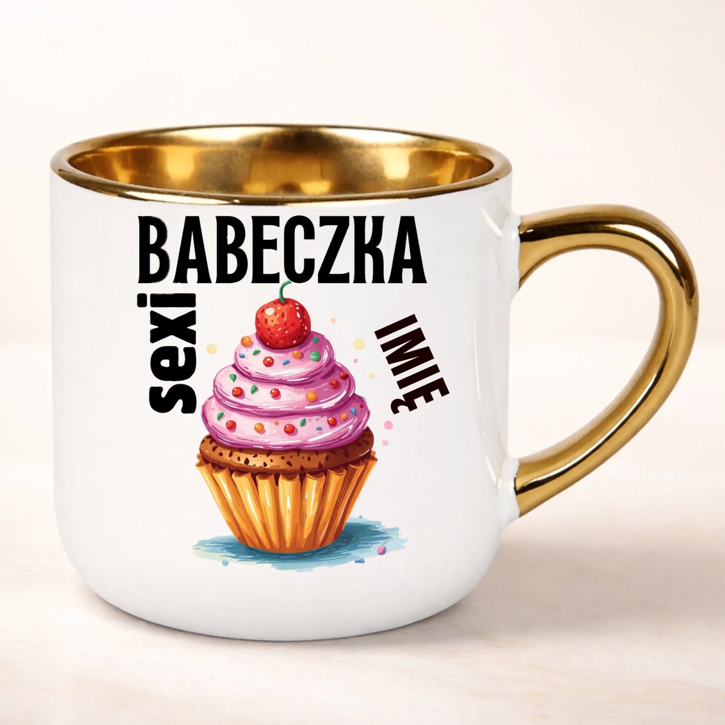 kubek personalizowany z nadrukiem 400ml biały
