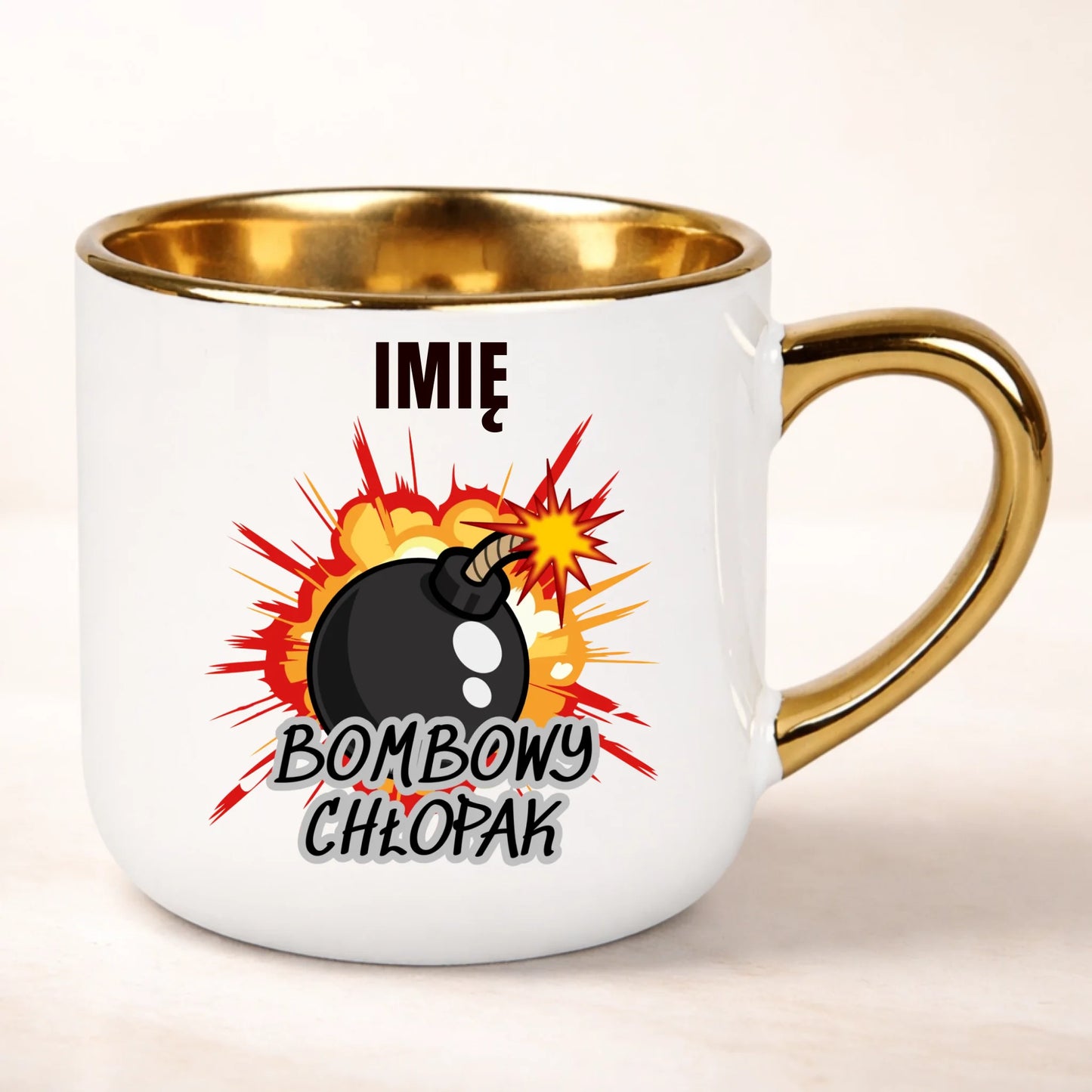 kubek personalizowany z nadrukiem 400ml biały