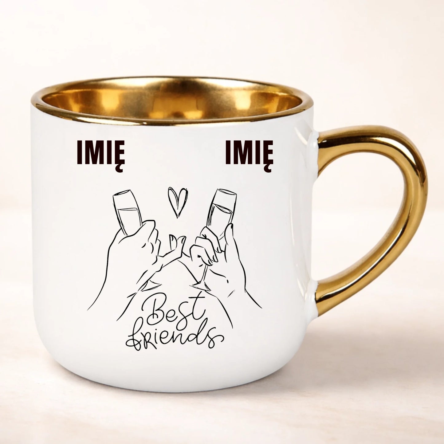 kubek personalizowany z nadrukiem 400ml biały