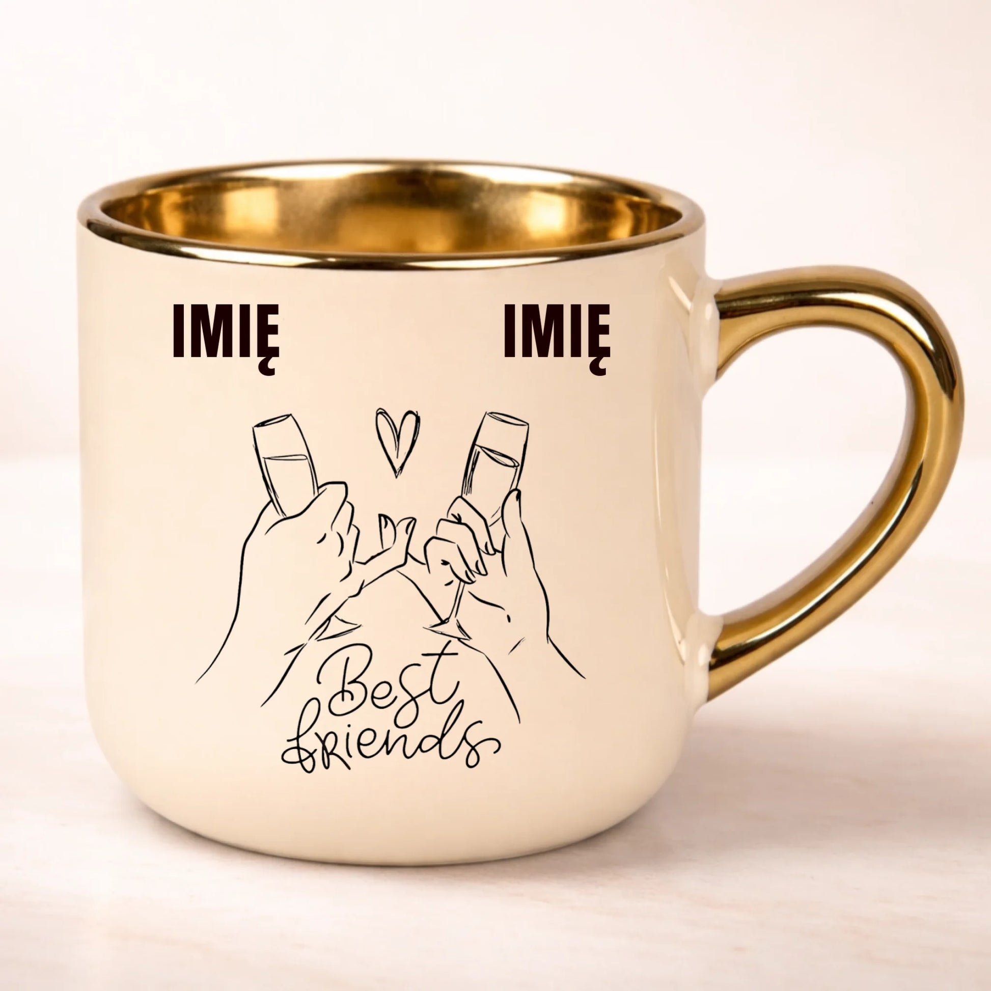 kubek personalizowany z nadrukiem 400ml kremowy