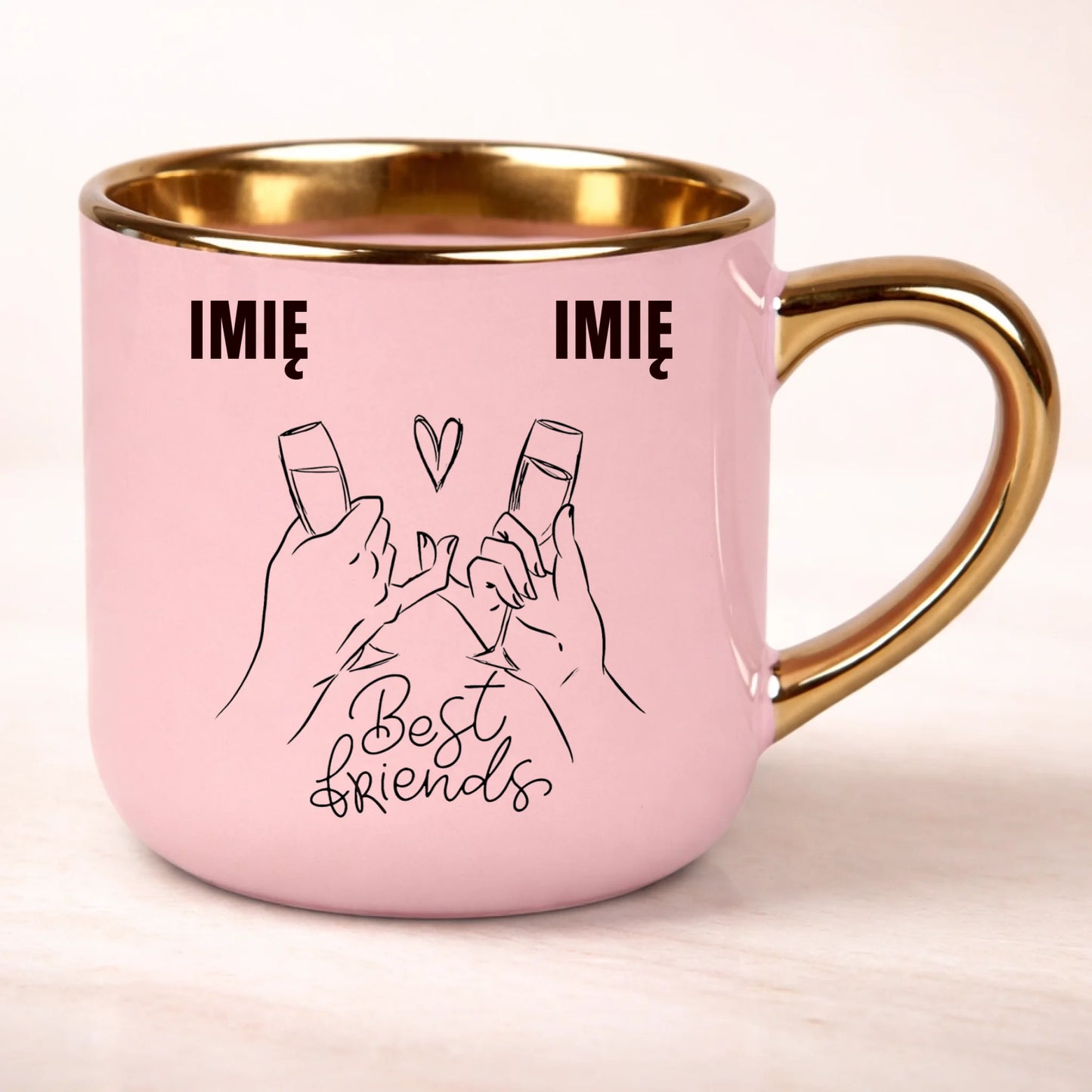 kubek personalizowany z nadrukiem 400ml rozowy
