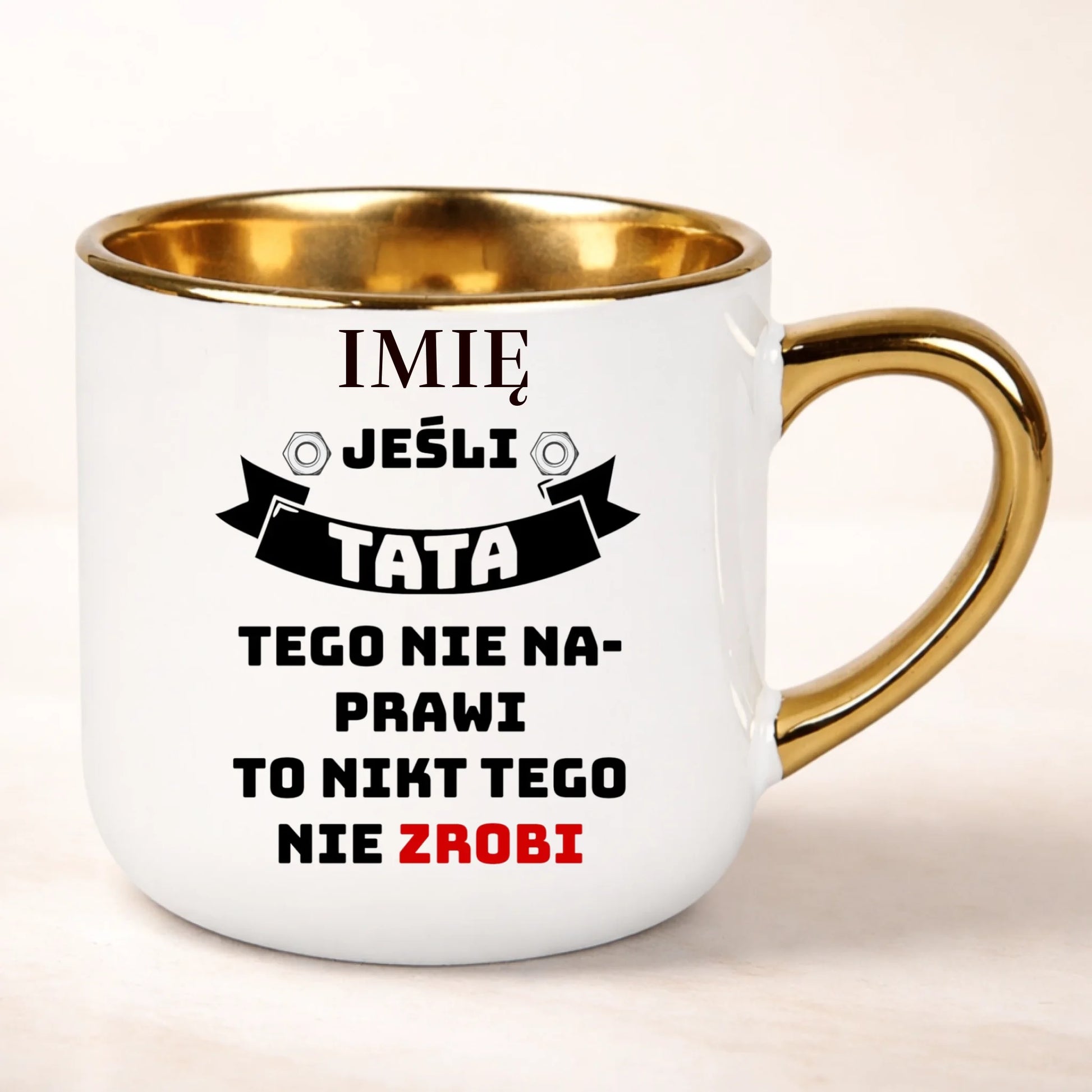 kubek personalizowany z nadrukiem 400ml biały