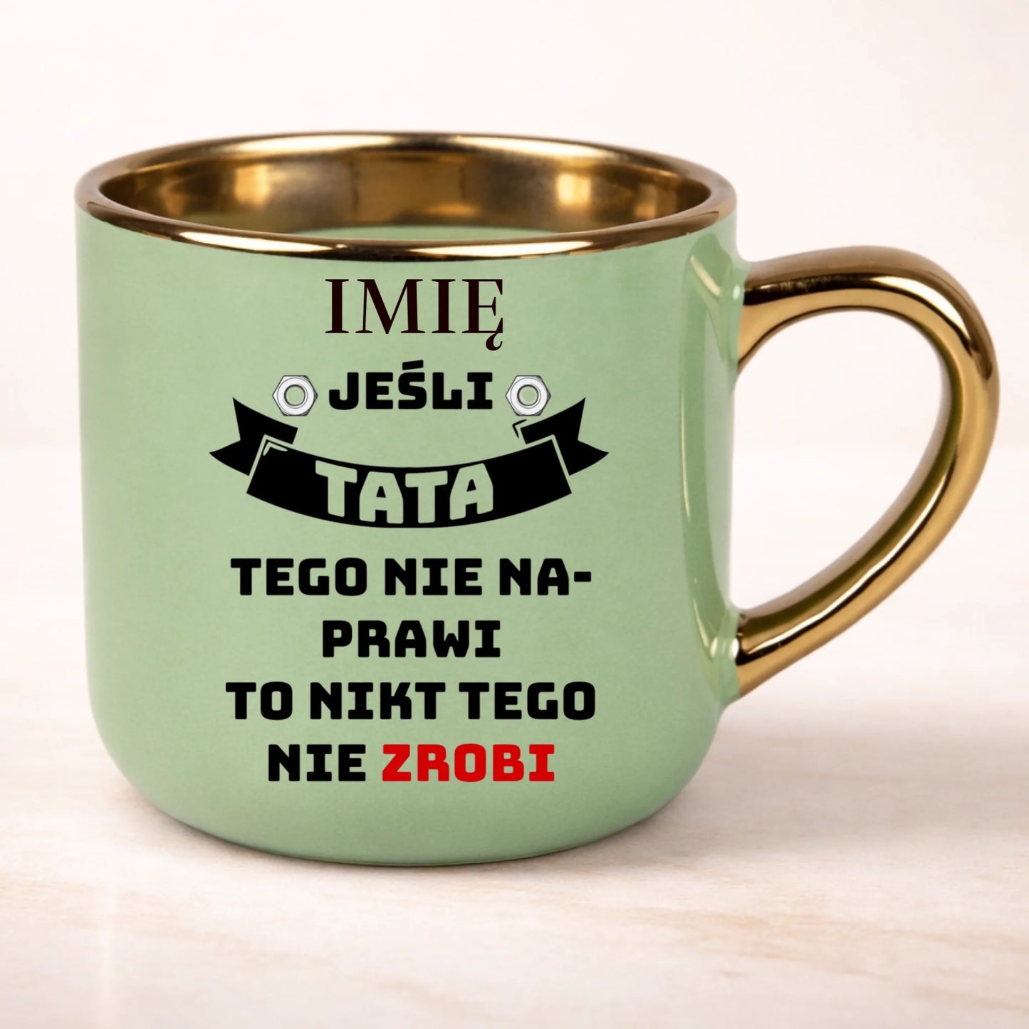 kubek personalizowany z nadrukiem 400ml zielony