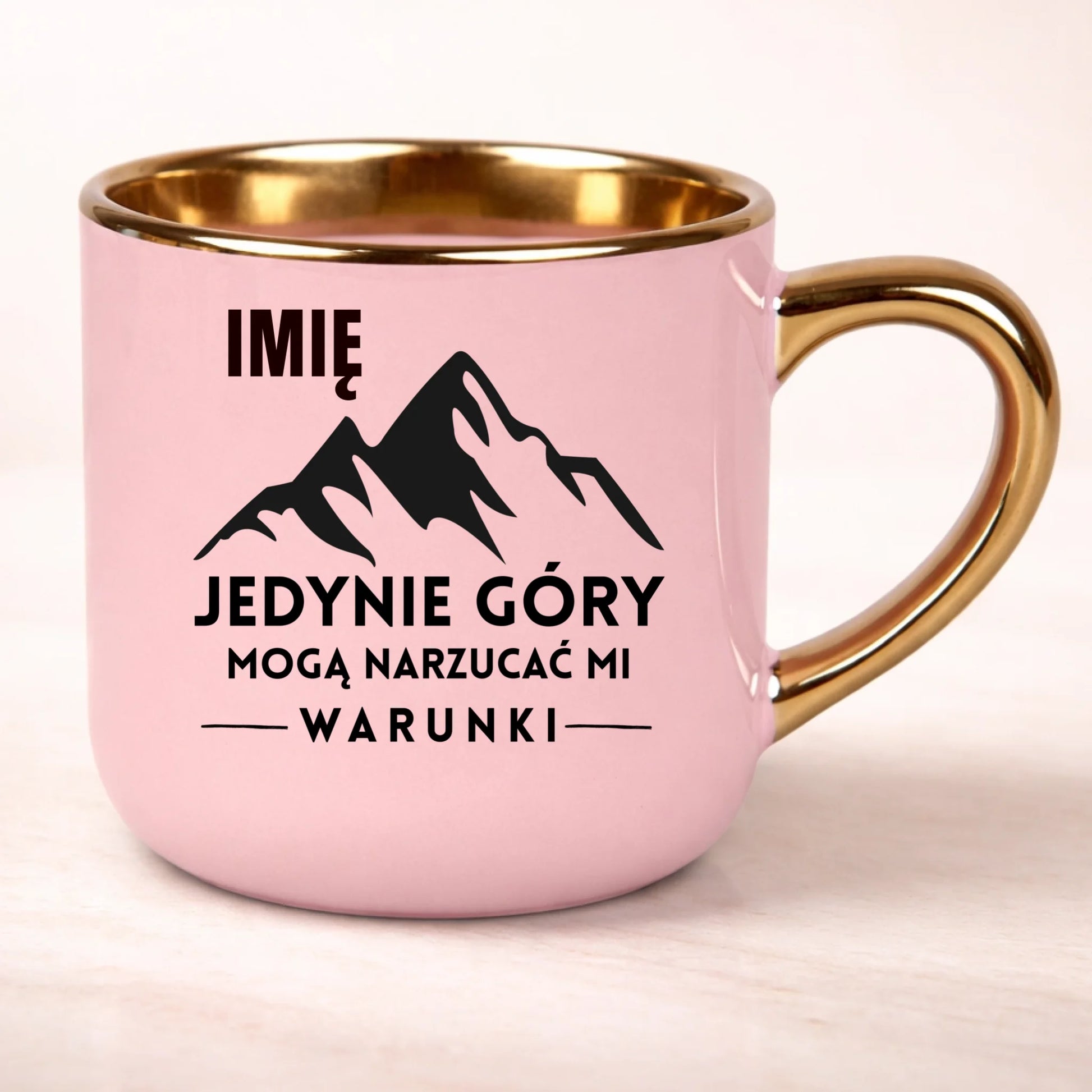 kubek personalizowany z nadrukiem 400ml rozowy