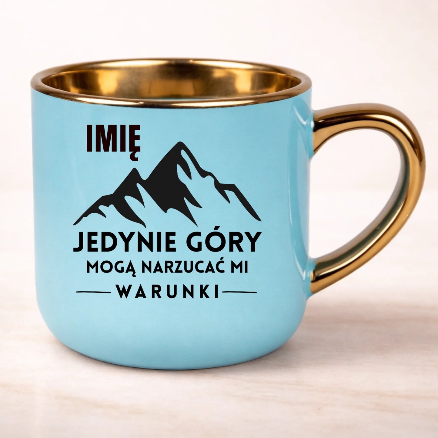 kubek personalizowany z nadrukiem 400ml niebieski