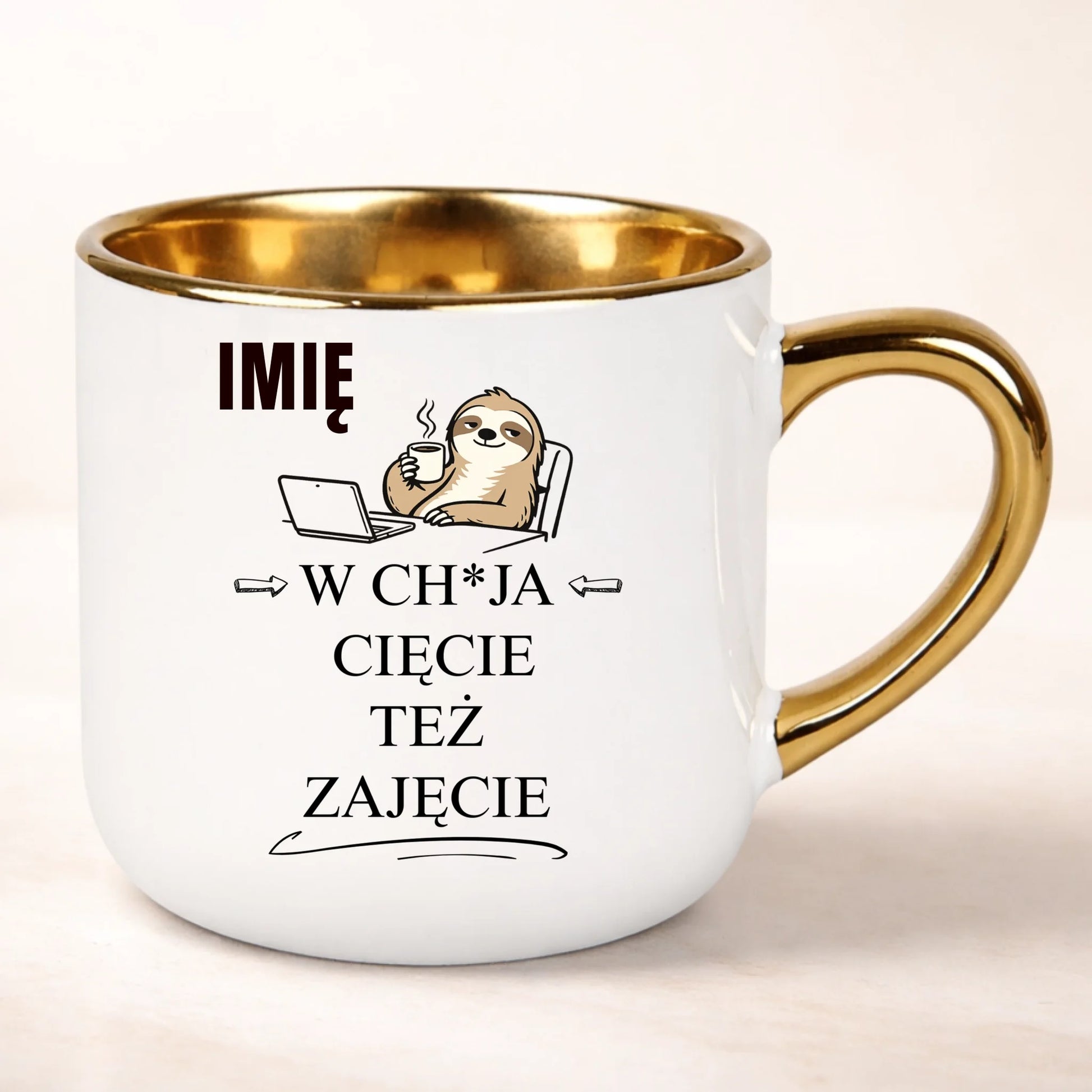 kubek personalizowany z nadrukiem 400ml biały