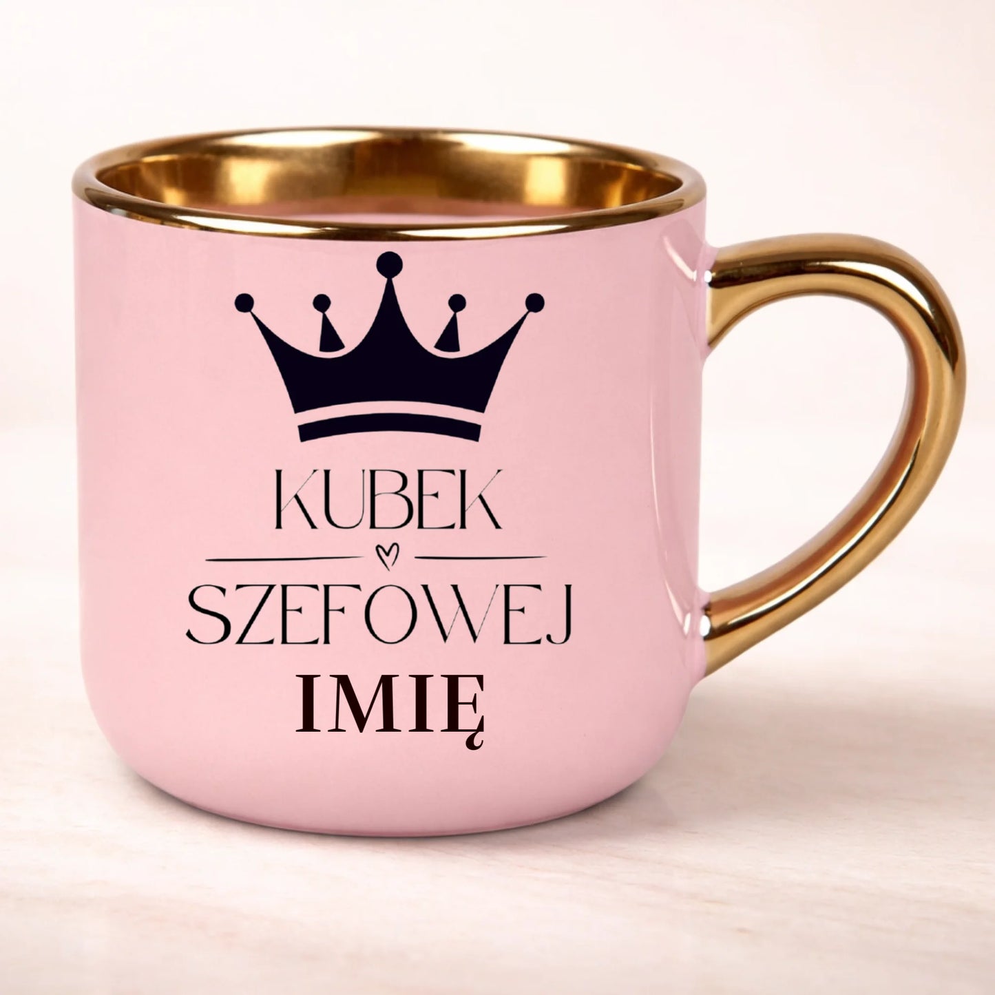 kubek personalizowany z nadrukiem 400ml rozowy
