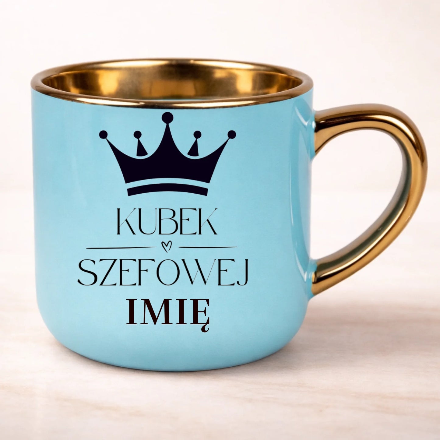 kubek personalizowany z nadrukiem 400ml niebieski