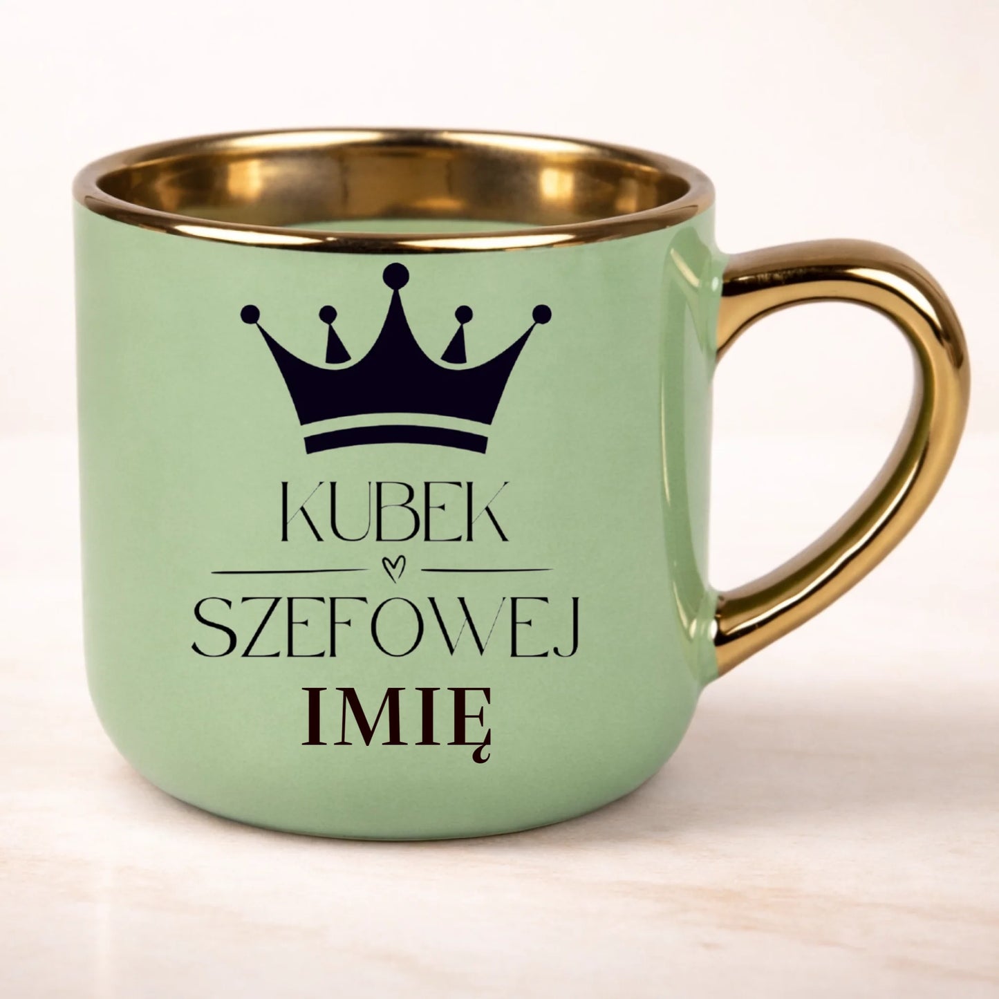 kubek personalizowany z nadrukiem 400ml zielony