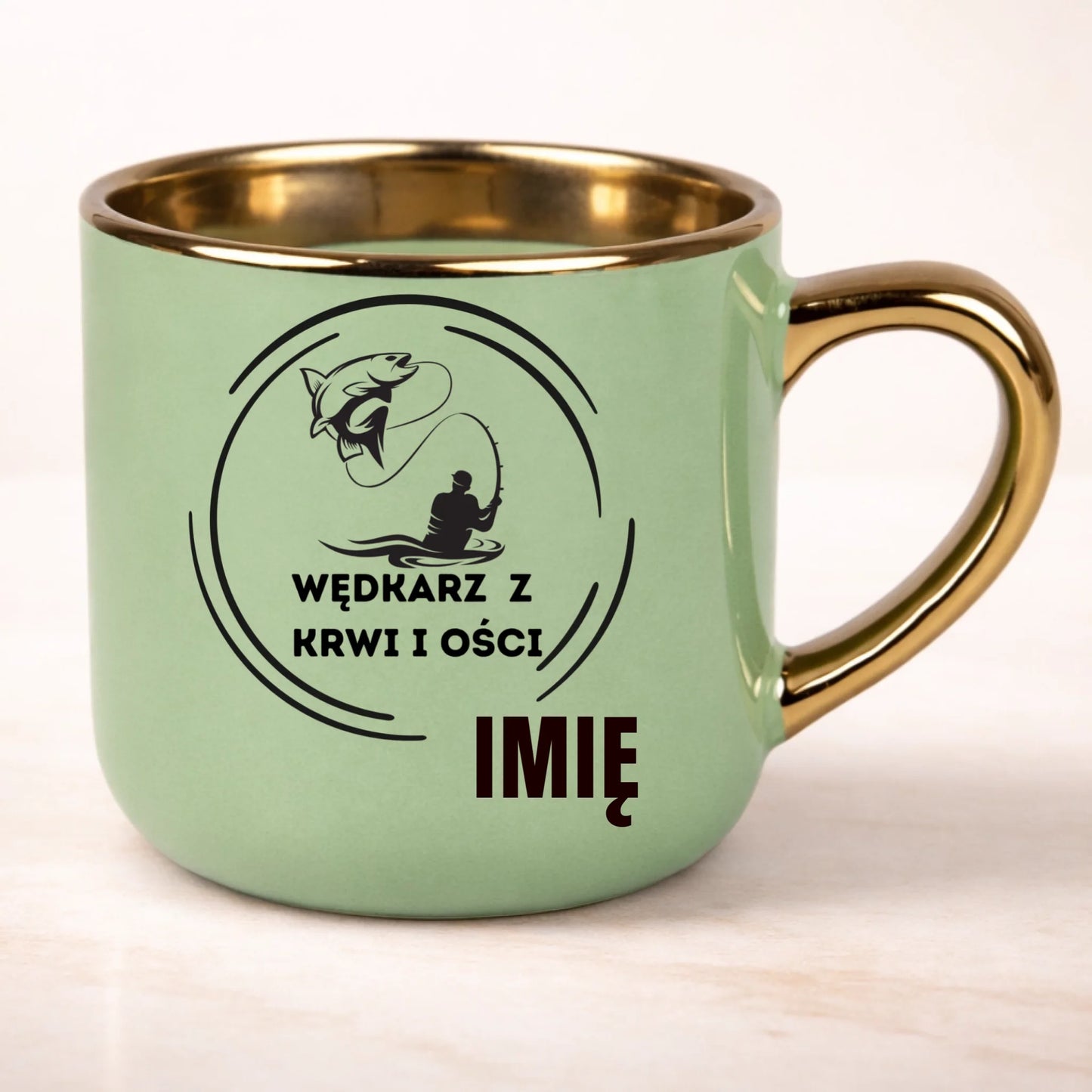 kubek personalizowany z nadrukiem 400ml zielony