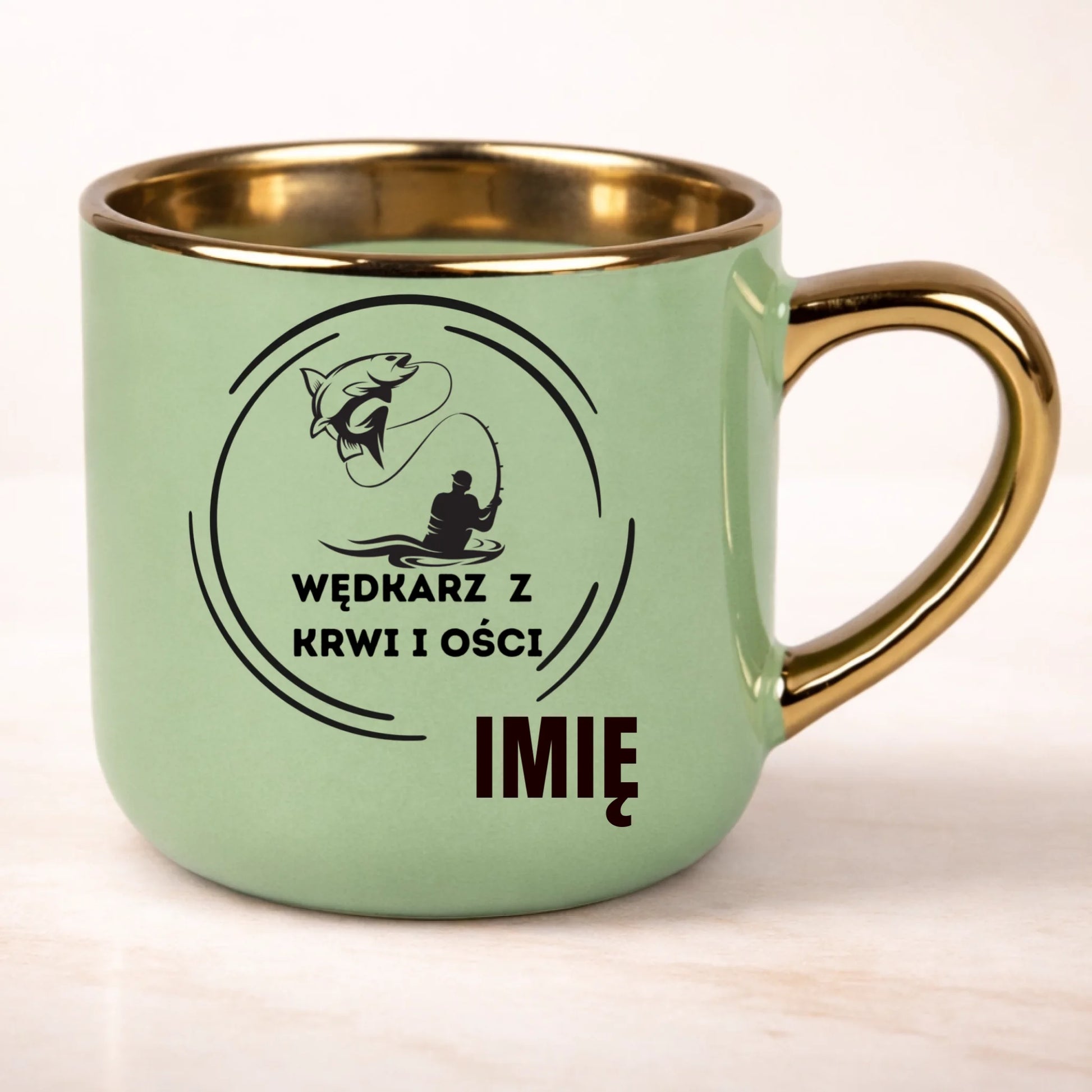 kubek personalizowany z nadrukiem 400ml zielony