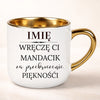 kubek personalizowany z nadrukiem 400ml biały