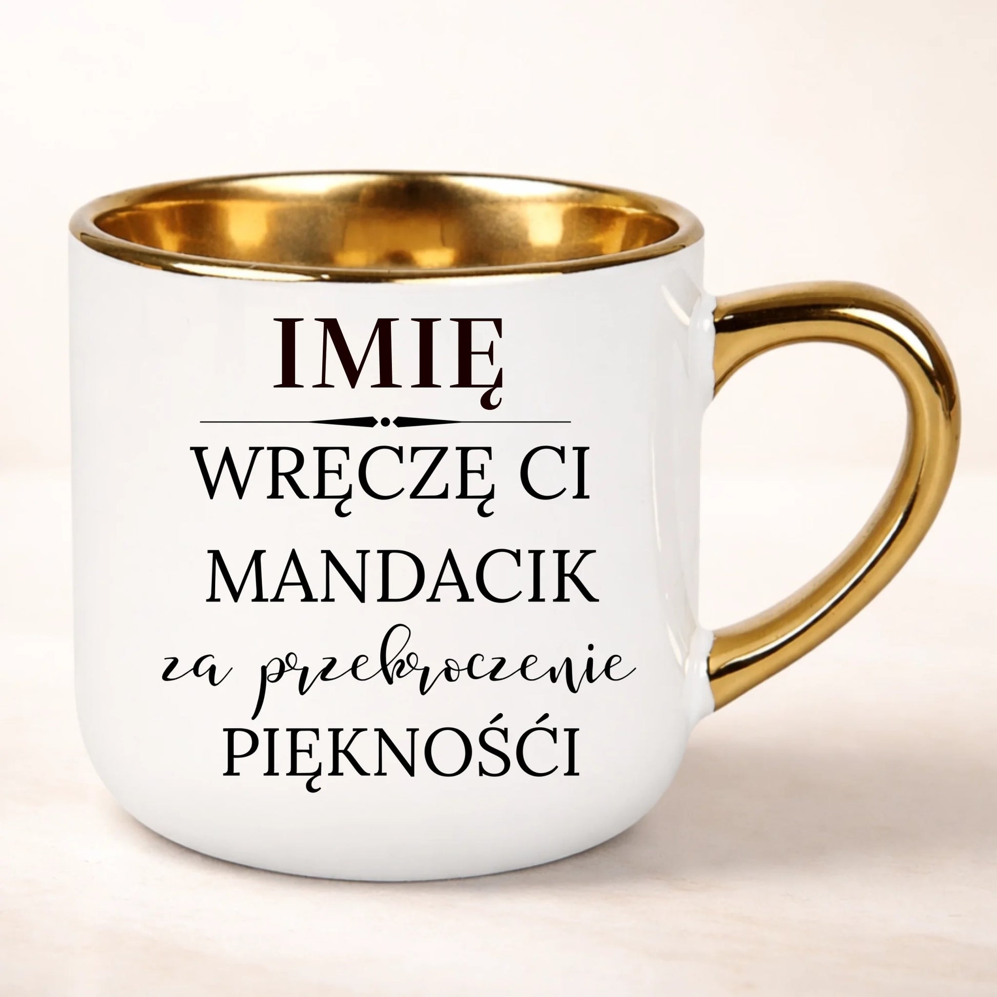 kubek personalizowany z nadrukiem 400ml biały