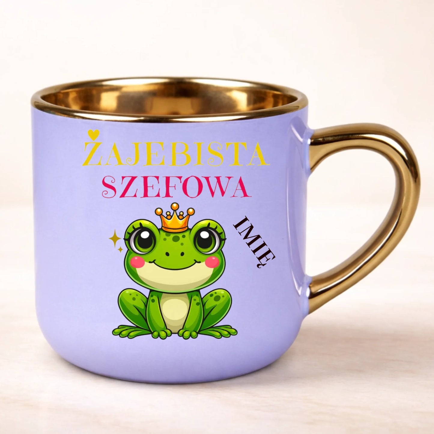 kubek personalizowany z nadrukiem 400ml fioletowy