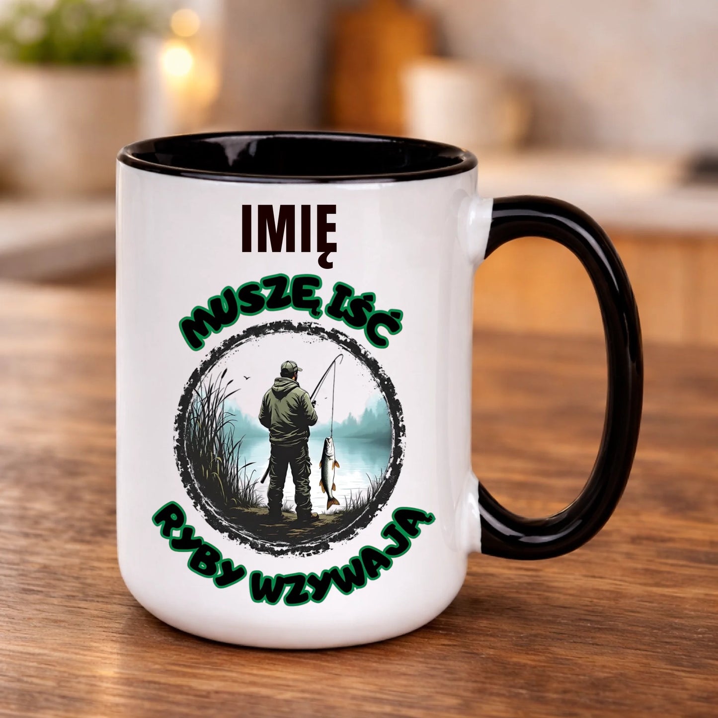 kubek z własnym nadrukiem 440ml personalizowane prezenty pl czarny