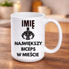 kubek z własnym nadrukiem 440ml personalizowane prezenty pl bialy