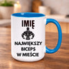 kubek z własnym nadrukiem 440ml personalizowane prezenty pl niebieski