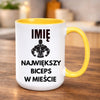 kubek z własnym nadrukiem 440ml personalizowane prezenty pl żółty