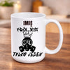kubek z własnym nadrukiem 440ml personalizowane prezenty pl bialy