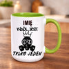 kubek z własnym nadrukiem 440ml personalizowane prezenty pl zielony