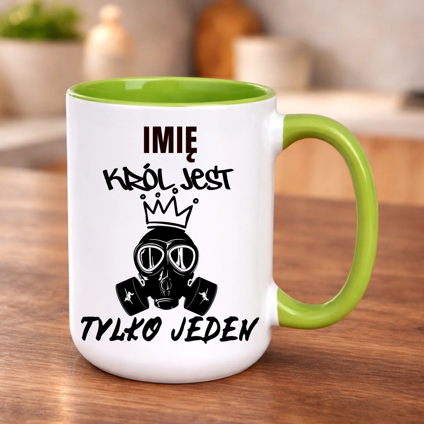 kubek z własnym nadrukiem 440ml personalizowane prezenty pl zielony
