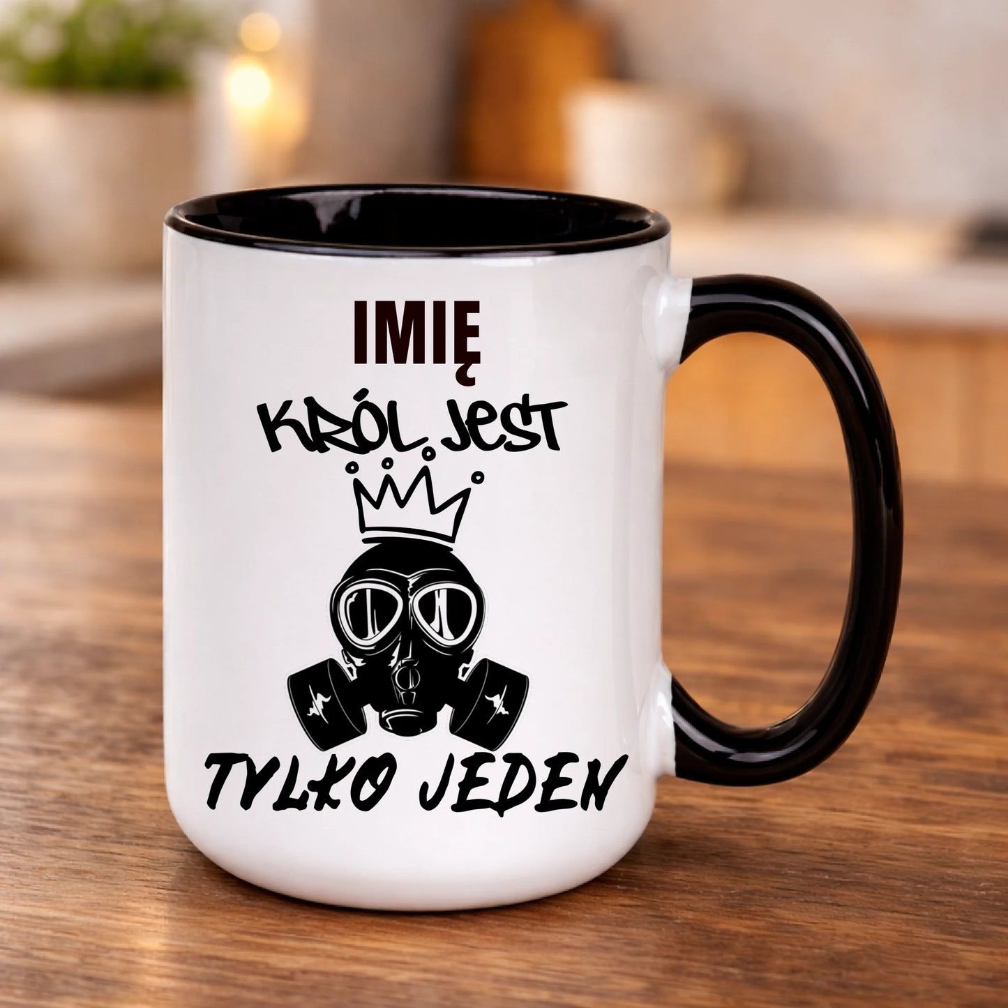 kubek z własnym nadrukiem 440ml personalizowane prezenty pl czarny