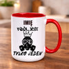 kubek z własnym nadrukiem 440ml personalizowane prezenty pl czerwony