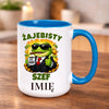 kubek z własnym nadrukiem 440ml personalizowane prezenty pl niebieski