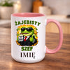 kubek z własnym nadrukiem 440ml personalizowane prezenty pl różowy