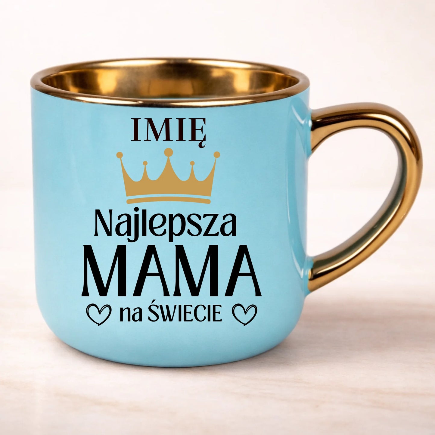 kubek personalizowany z nadrukiem 400ml niebieski