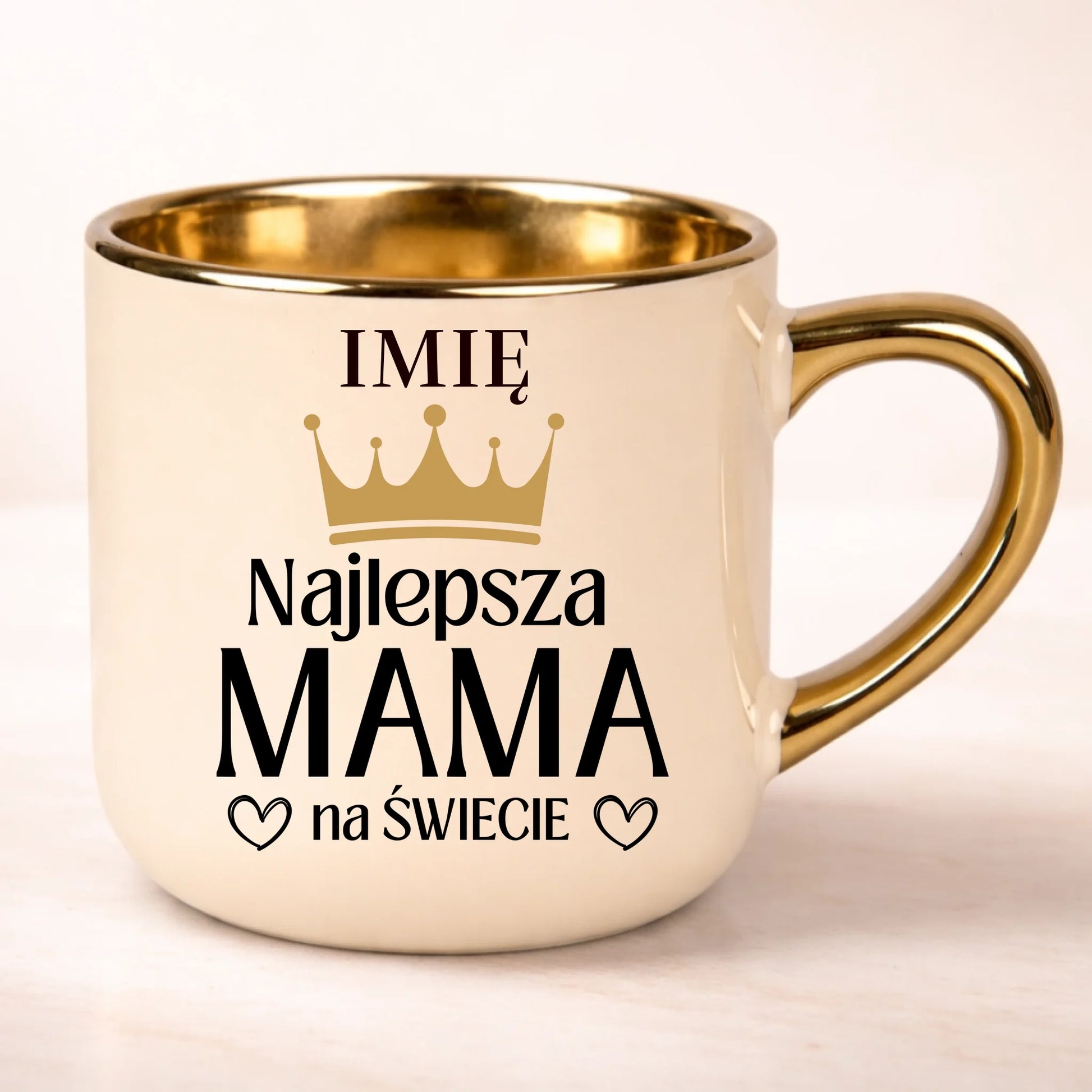 kubek personalizowany z nadrukiem 400ml kremowy