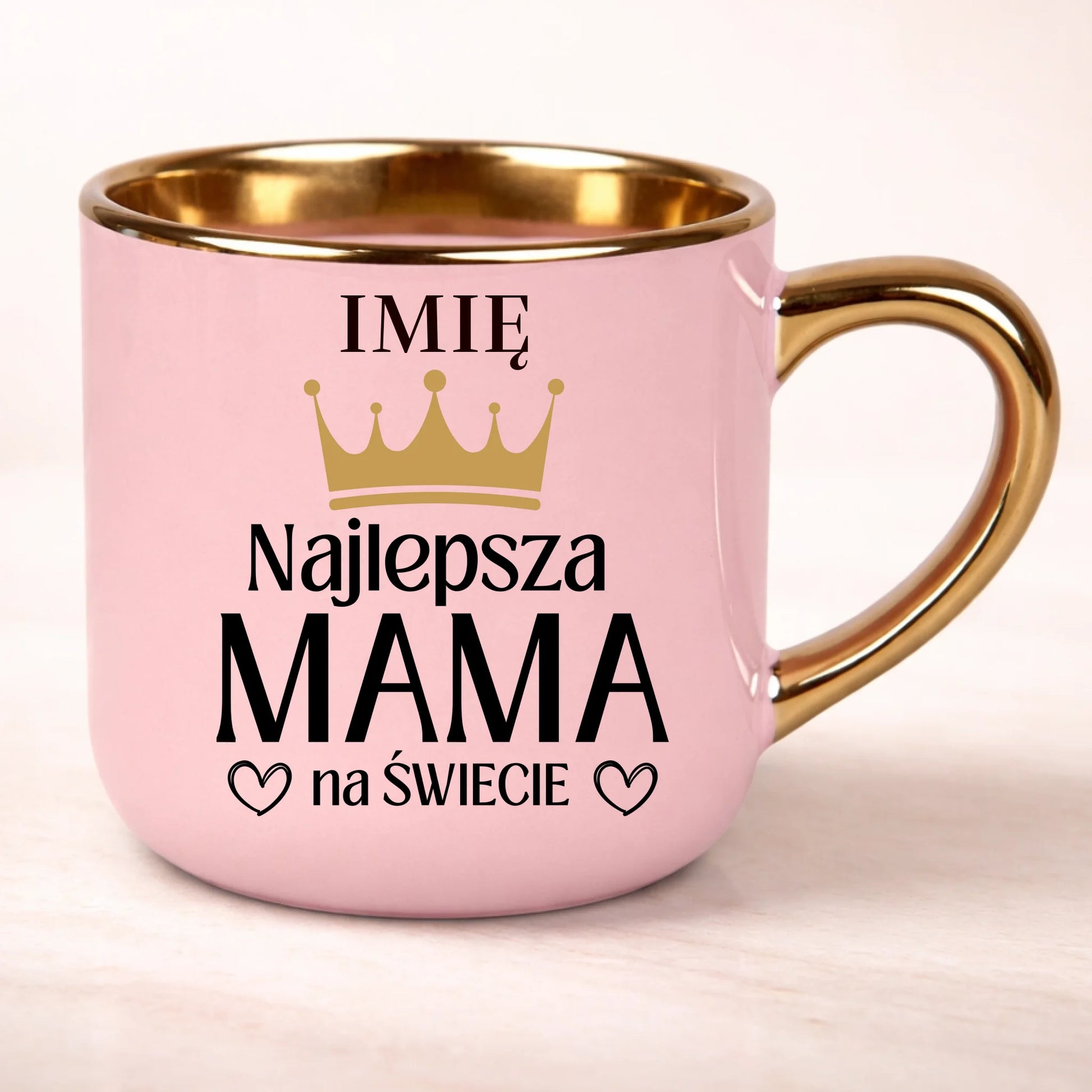 kubek personalizowany z nadrukiem 400ml rozowy