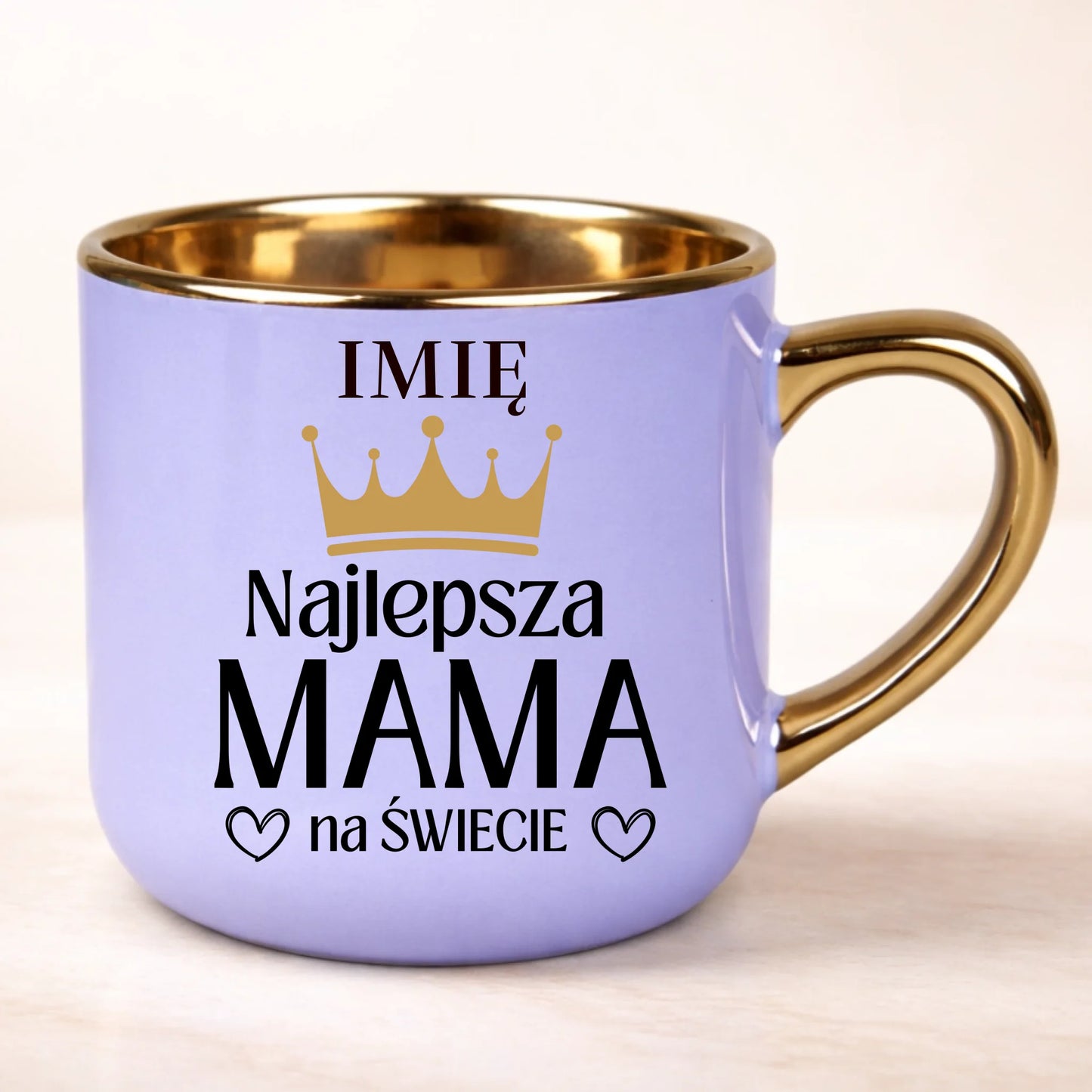 kubek personalizowany z nadrukiem 400ml fioletowy