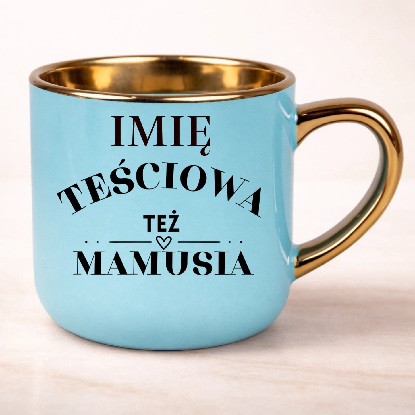 kubek personalizowany z nadrukiem 400ml niebieski