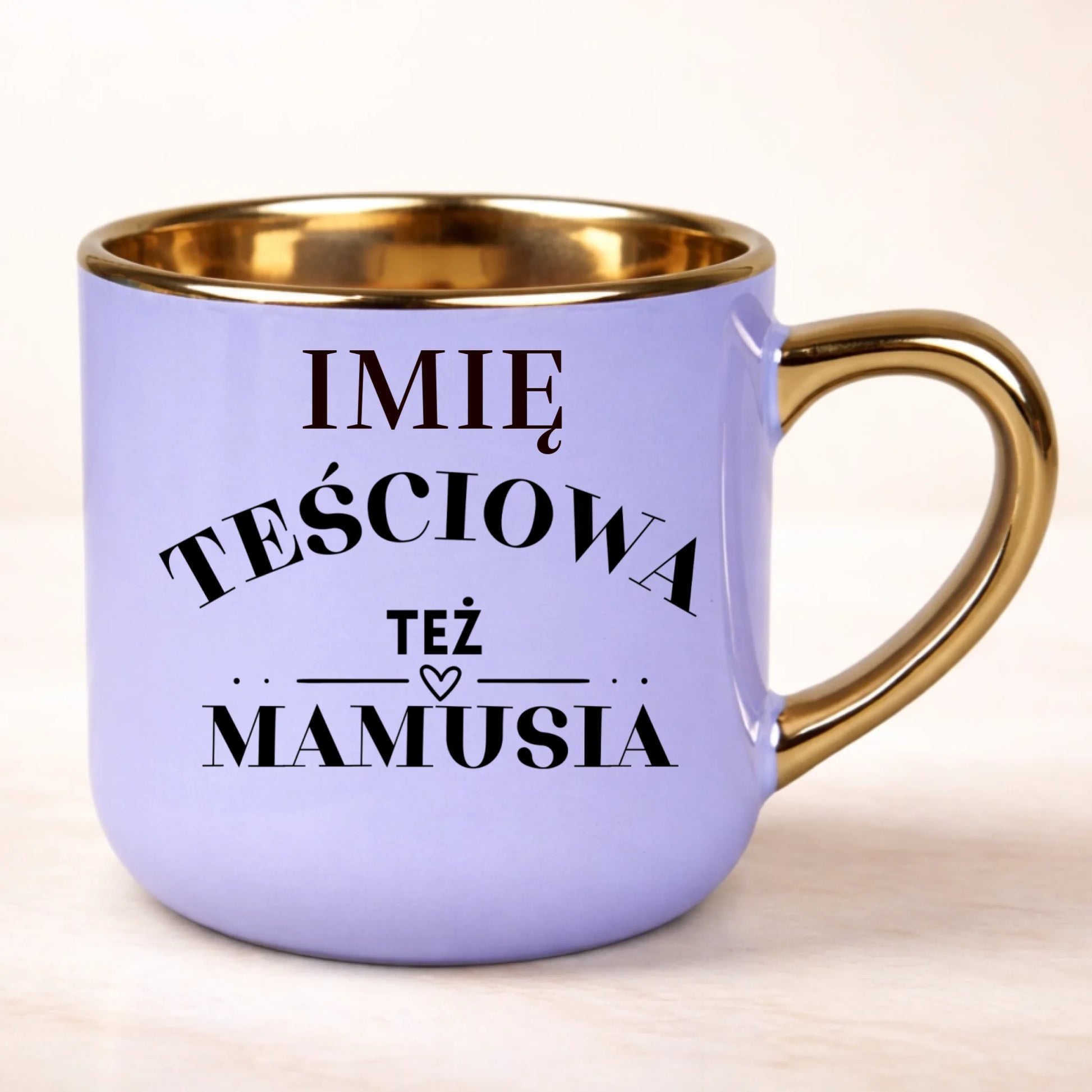 kubek personalizowany z nadrukiem 400ml fioletowy