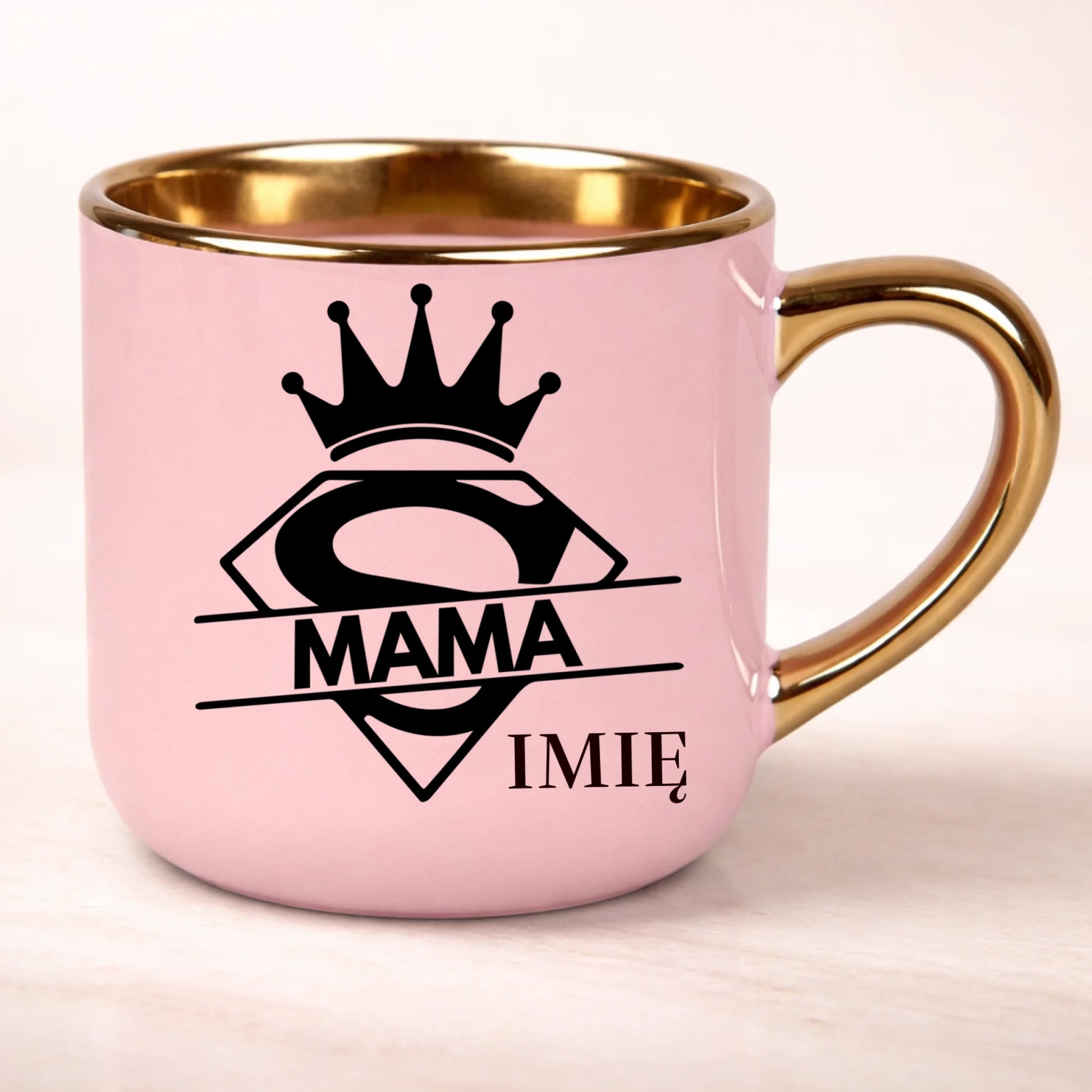 kubek personalizowany z nadrukiem 400ml rozowy