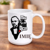 kubek z własnym nadrukiem 440ml personalizowane prezenty pl bialy