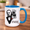 kubek z własnym nadrukiem 440ml personalizowane prezenty pl niebieski