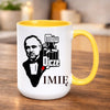 kubek z własnym nadrukiem 440ml personalizowane prezenty pl żółty
