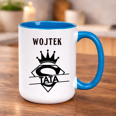 Kubek imienny dla Taty na prezent Super Tata na dzień Ojca